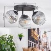 Ripoll Plafoniera, Lampada a sfera Chiaro, Grigio fumo, 3-Luci