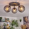 Koyoto Plafoniera, Lampada a sfera Grigio fumo, 3-Luci