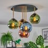 Koyoto Plafoniera, Lampada a sfera 45 cm Ottone, Nero, 5-Luci