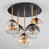 Koyoto Plafoniera, Lampada a sfera 45 cm Ottone, Nero, 5-Luci