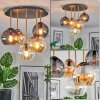 Koyoto Plafoniera, Lampada a sfera 45 cm Ottone, Nero, 5-Luci