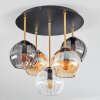 Koyoto Plafoniera, Lampada a sfera 45 cm Ottone, Nero, 5-Luci