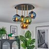 Koyoto Plafoniera, Lampada a sfera 45 cm Ottone, Nero, 5-Luci