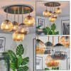 Ripoll Plafoniera, Lampada a sfera Ottone, Nero, 5-Luci