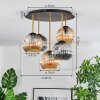 Ripoll Plafoniera, Lampada a sfera Ottone, Nero, 5-Luci