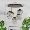 Ripoll Plafoniera, Lampada a sfera Ottone, Nero, 5-Luci