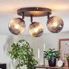 Chehalis Plafoniera, Lampada a sfera Grigio fumo, 3-Luci