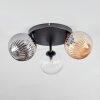 Chehalis Plafoniera, Lampada a sfera 25 cm Ambrato, Chiaro, Grigio fumo, 3-Luci