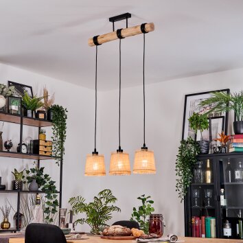 Lindberg Lampadario a sospensione, Lampada a sospensione Écru, Nero, 3-Luci