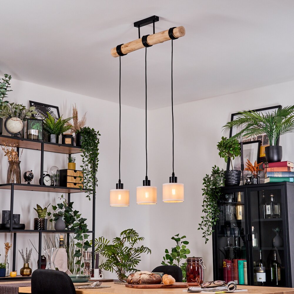 Bassagoda Lampadario a sospensione, Lampada a sospensione Écru, Nero, 3-Luci main product photo