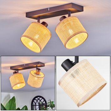 Sabadim Plafoniera, Faretto da soffitto Nero, 2-Luci