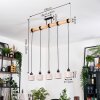 Bassagoda Lampadario a sospensione, Lampada a sospensione Écru, Nero, 5-Luci
