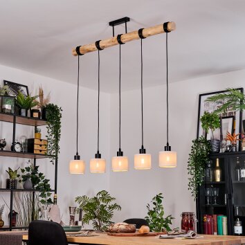 Bassagoda Lampadario a sospensione, Lampada a sospensione Écru, Nero, 5-Luci