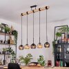 Koyoto Lampadario a sospensione, Lampada a sfera, Lampada a sospensione Écru, Nero, 5-Luci