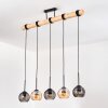 Koyoto Lampadario a sospensione, Lampada a sfera, Lampada a sospensione Écru, Nero, 5-Luci