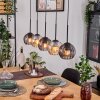 Koyoto Lampadario a sospensione, Lampada a sfera, Lampada a sospensione Écru, Nero, 5-Luci