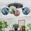 Chehalis Plafoniera, Lampada a sfera 30 cm Blu, Verde, Ramato, 4-Luci