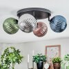 Chehalis Plafoniera, Lampada a sfera Blu, Verde, Ramato, Grigio fumo, 4-Luci