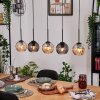 Koyoto Lampadario a sospensione, Lampada a sfera, Lampada a sospensione Écru, Nero, 5-Luci