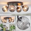 Chehalis Plafoniera, Lampada a sfera Grigio fumo, 4-Luci