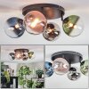 Chehalis Plafoniera, Lampada a sfera Blu, Cromo, Verde, Chiaro, Ramato, Grigio fumo, 4-Luci