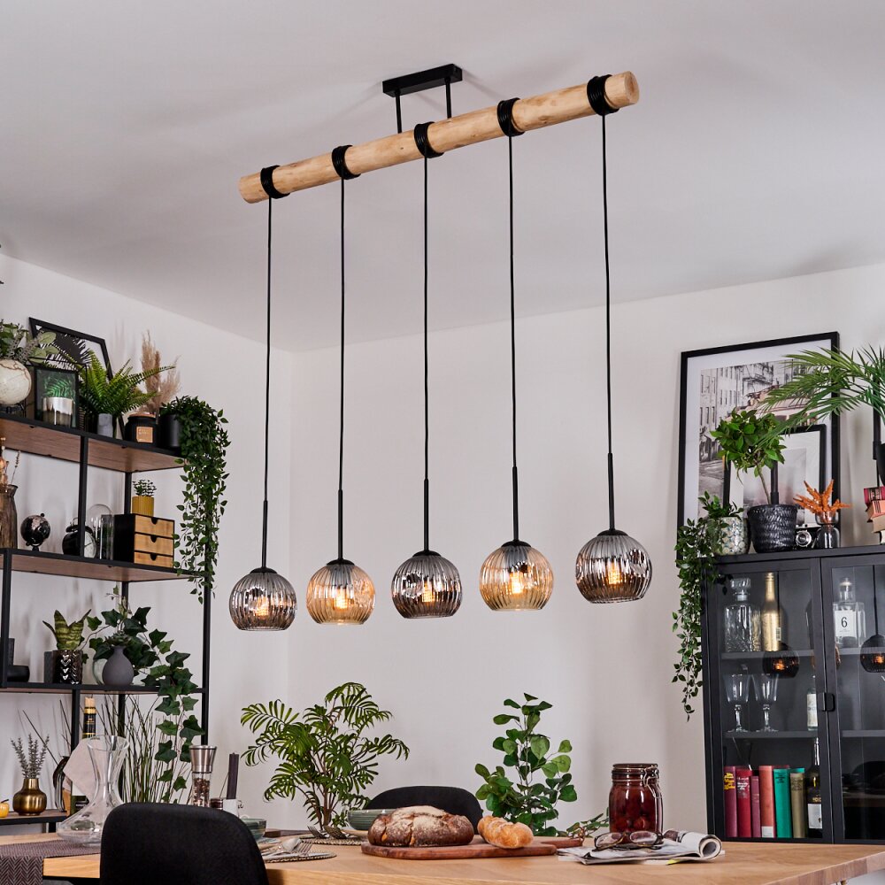 Ripoll Lampadario a sospensione, Lampada a sfera, Lampada a sospensione Écru, Nero, 5-Luci main product photo
