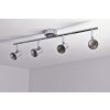 Wofi HOORN Plafoniera LED Cromo, 4-Luci