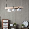 Brilliant Plow Lampada a Sospensione Legno scuro, Bianco, 3-Luci