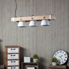 Brilliant Plow Lampada a Sospensione Legno scuro, Bianco, 3-Luci