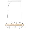 Brilliant Plow Lampada a Sospensione Legno scuro, Bianco, 3-Luci