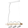 Brilliant Plow Lampada a Sospensione Legno scuro, Bianco, 3-Luci
