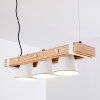 Oksbol Lampada a Sospensione Marrone, Legno chiaro, Bianco, 3-Luci