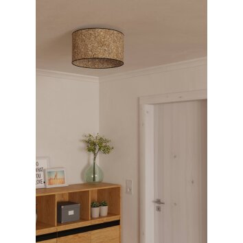Illuminazione Eglo BUTTERBURN Plafoniera, Applique Nero, 1-Luce