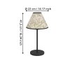 Illuminazione Eglo OXPARK Lampada da tavolo Nero, 1-Luce