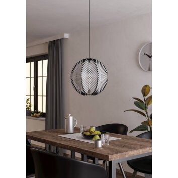 Illuminazione Eglo WAVERTON Lampadario a sospensione Nero, 1-Luce
