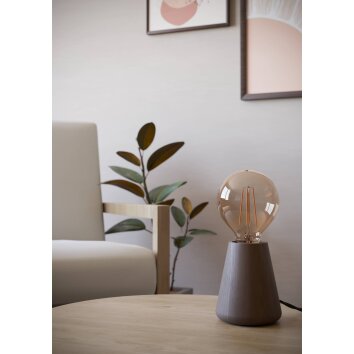 Illuminazione Eglo ASBY Lampada da tavolo Marrone scuro, 1-Luce