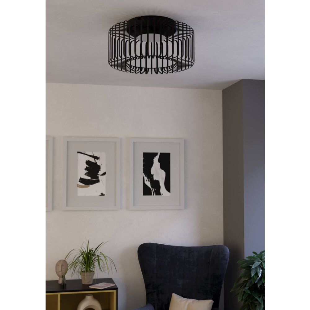 Illuminazione Eglo GINESTRONE-Z Plafoniera, Applique LED Nero, 1-Luce, Cambia colore main product photo