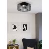 Illuminazione Eglo GINESTRONE-Z Plafoniera, Applique LED Nero, 1-Luce, Cambia colore