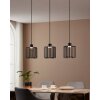 Illuminazione Eglo GINESTRONE-Z Lampadario a sospensione LED Nero, 3-Luci, Cambia colore