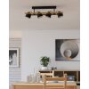 Illuminazione Eglo HORNWOOD-Z Plafoniera, Applique LED Marrone, Nero, 4-Luci, Cambia colore