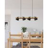 Illuminazione Eglo HORNWOOD-Z Lampadario a sospensione LED Marrone, Nero, 4-Luci, Cambia colore