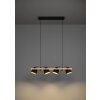 Illuminazione Eglo HORNWOOD-Z Lampadario a sospensione LED Marrone, Nero, 4-Luci, Cambia colore