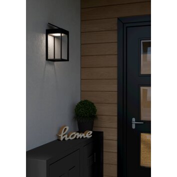 Illuminazione Eglo SUZZARA Lampada solare LED Nero, 1-Luce, Sensori di movimento