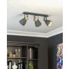 Illuminazione Eglo COSWARTH Plafoniera, Faretto da soffitto Antracite, Marrone, Bianco opale