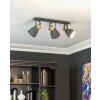 Illuminazione Eglo COSWARTH Plafoniera, Faretto da soffitto Antracite, Marrone, Bianco opale