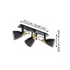 Illuminazione Eglo COSWARTH Plafoniera, Faretto da soffitto Antracite, Marrone, Bianco opale