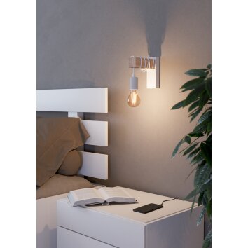 Illuminazione Eglo TOWNSHEND Applique Bianco, 1-Luce Illuminazione Eglo TOWNSHEND Applique Bianco, 1-Luce