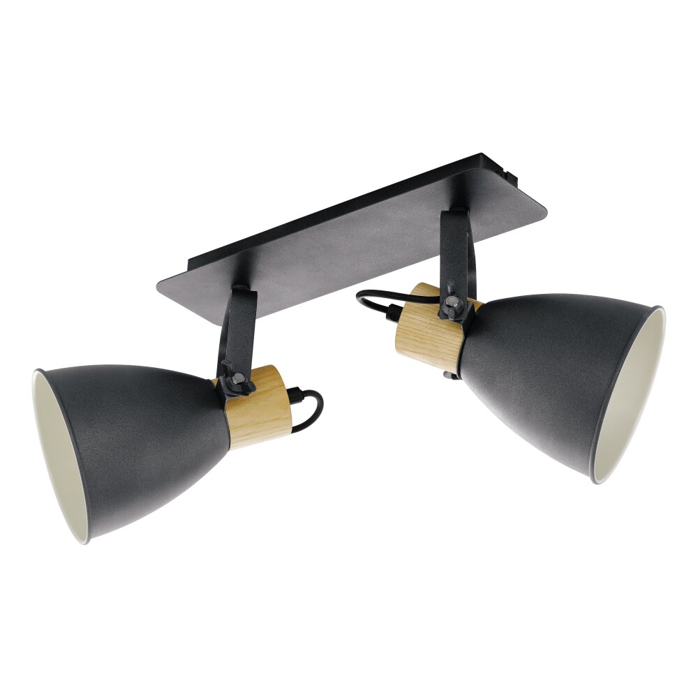 Illuminazione Eglo COSWARTH Plafoniera, Faretto da soffitto Antracite, Marrone, Bianco opale main product photo