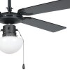 Illuminazione Eglo FORTALEZA Lampada con ventilatore Nero