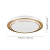Illuminazione Eglo MOSCHETTA Plafoniera LED Oro, Cambia colore